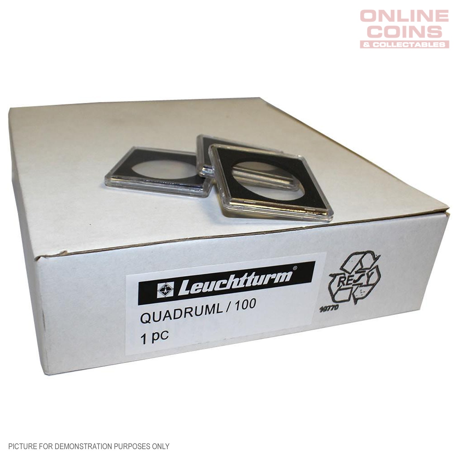 BULK BUY - Lighthouse Quadrum 26mm Square Coin Capsules Suit Australian Dollar 100 Pack